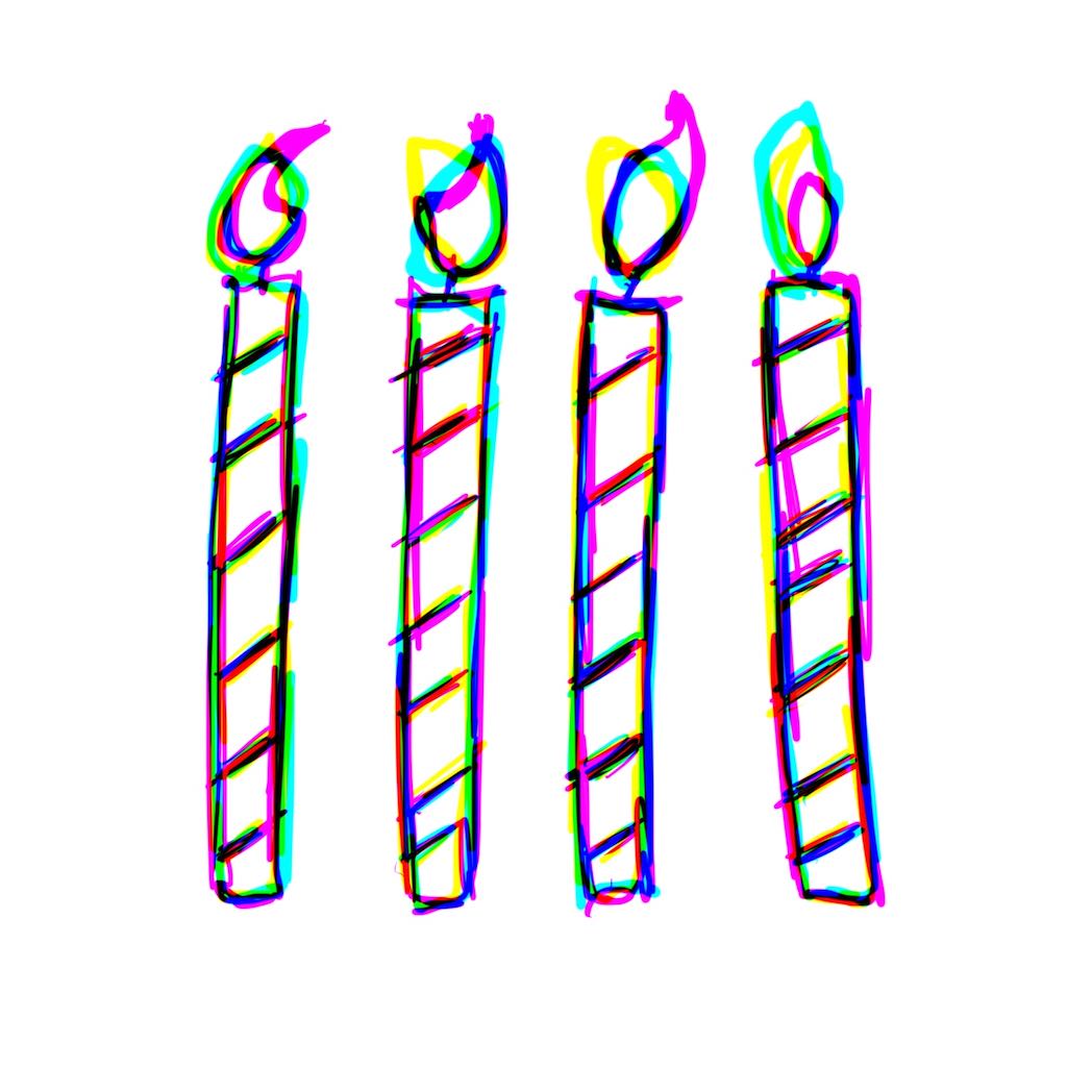 illustration of birthday candles