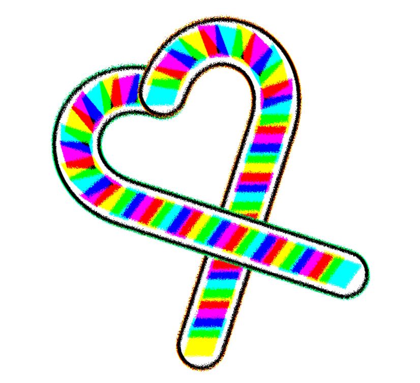illustration of candy canes