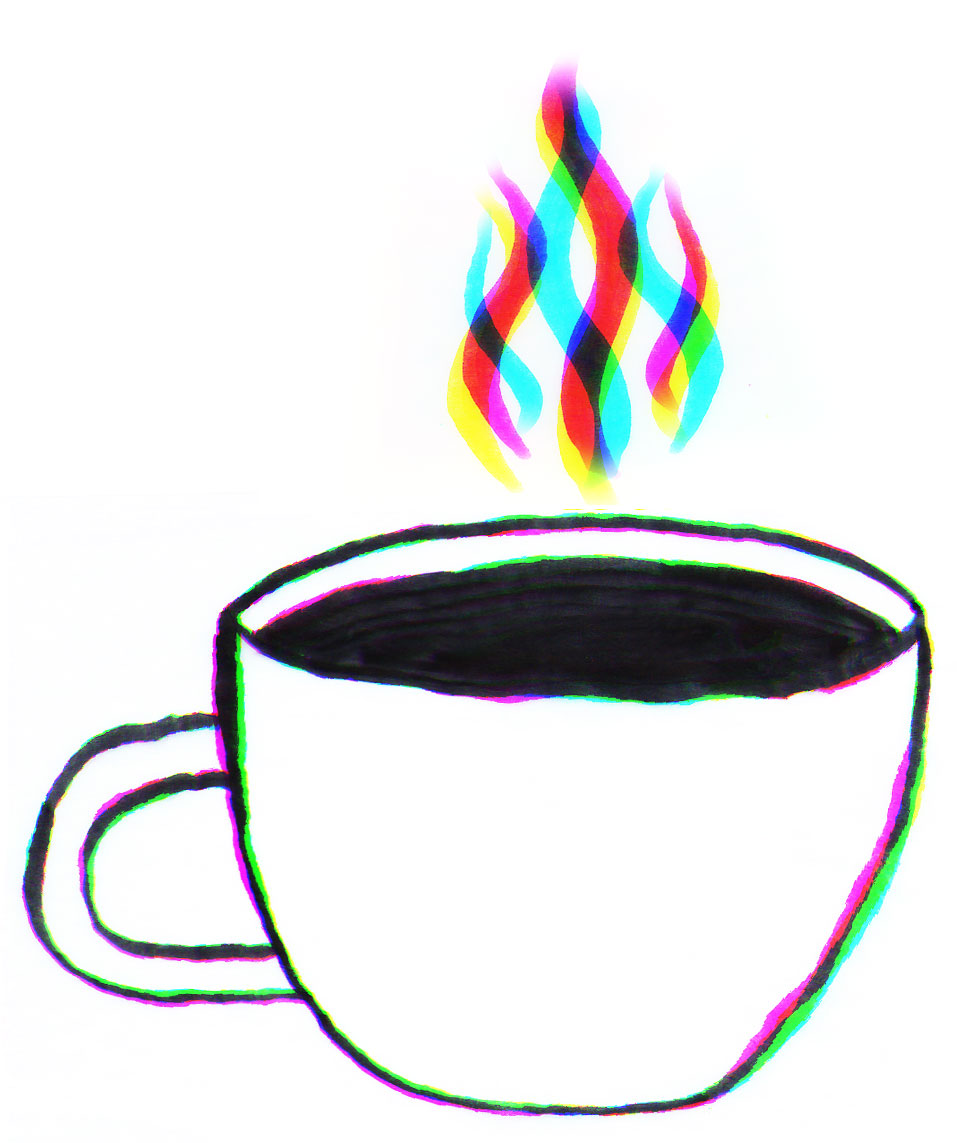 illustration of a decaf cup of coffee